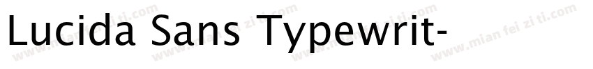Lucida Sans Typewrit字体转换